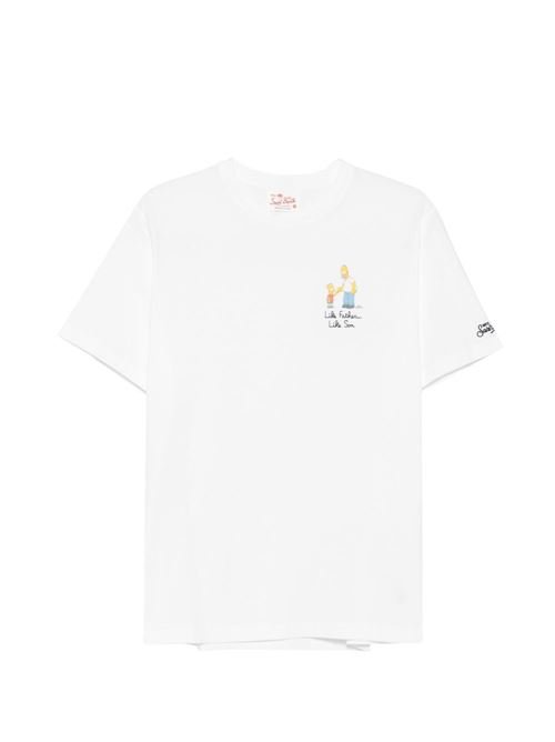 T-shirt uomo MC2 x Simpson bianc MC2 SAINT BARTH | PORTOFINO03555L